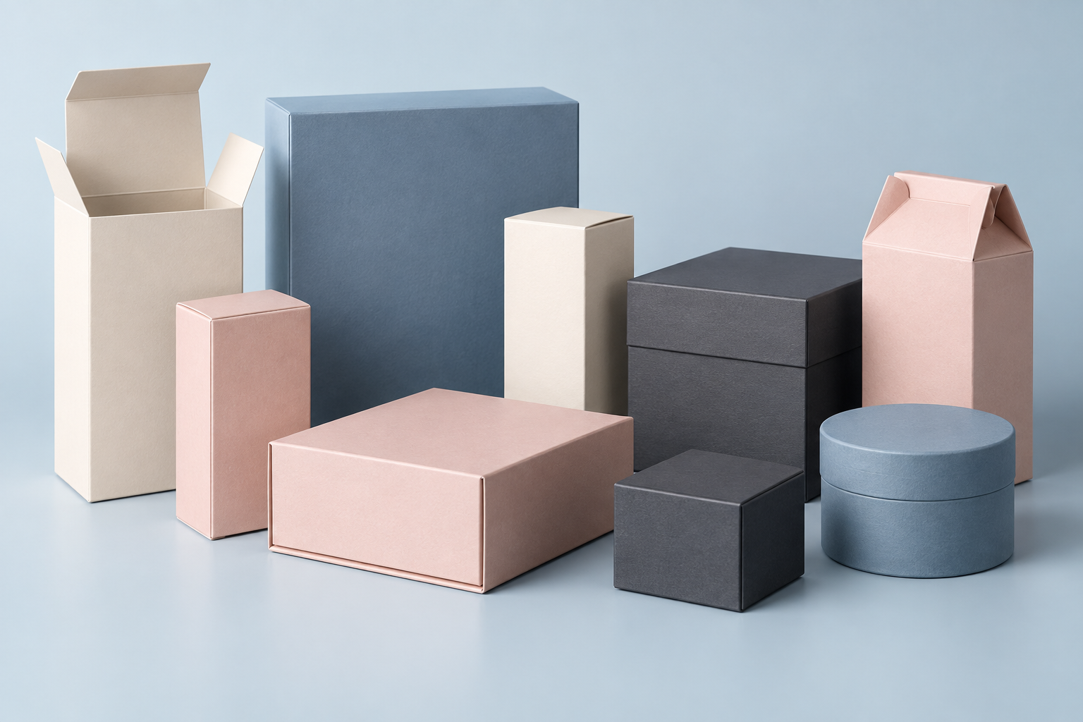 Folding cartons and rigid cosmetic boxes
